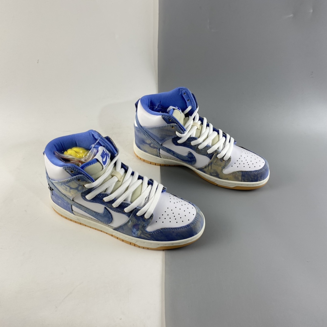 P380  Carpet Company x Nike SB Dunk High SB 白蓝地毯 刮刮乐 高帮板鞋 CV1677-100