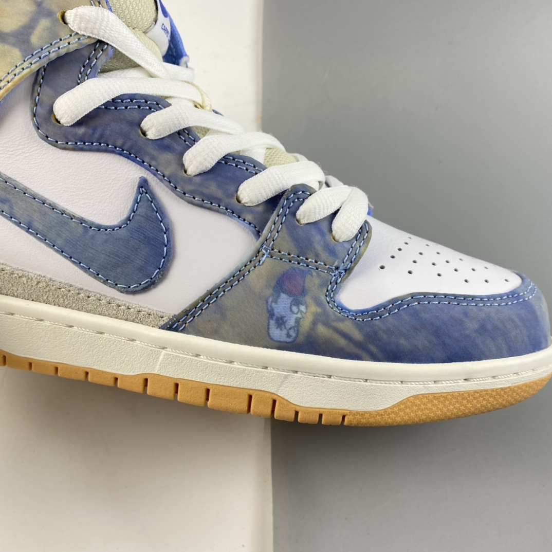 P380  Carpet Company x Nike SB Dunk High SB 白蓝地毯 刮刮乐 高帮板鞋 CV1677-100
