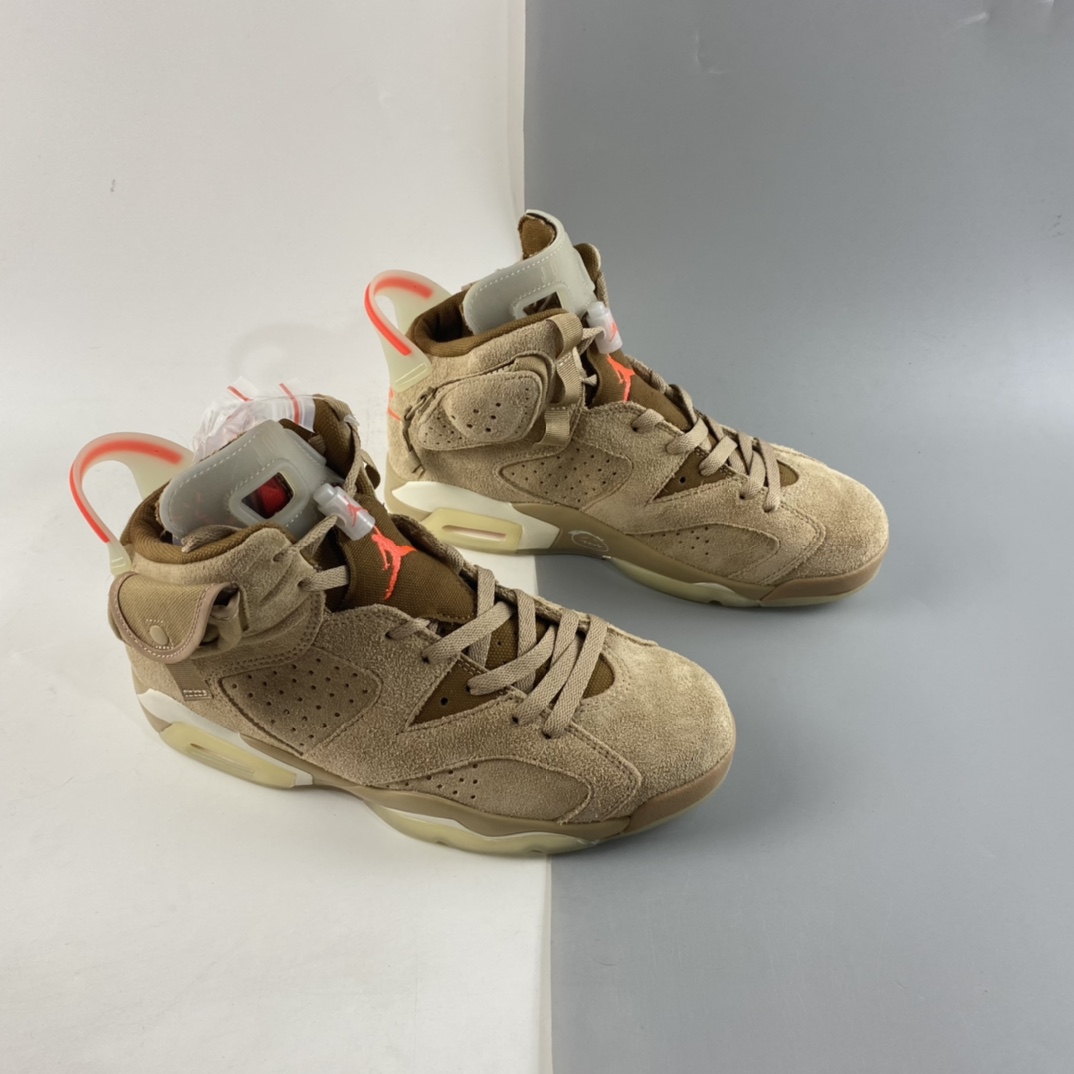 P450 Travis Scott x Air Jordan 6“British Khaki”AJ6 乔6卡其色 DH0690-200