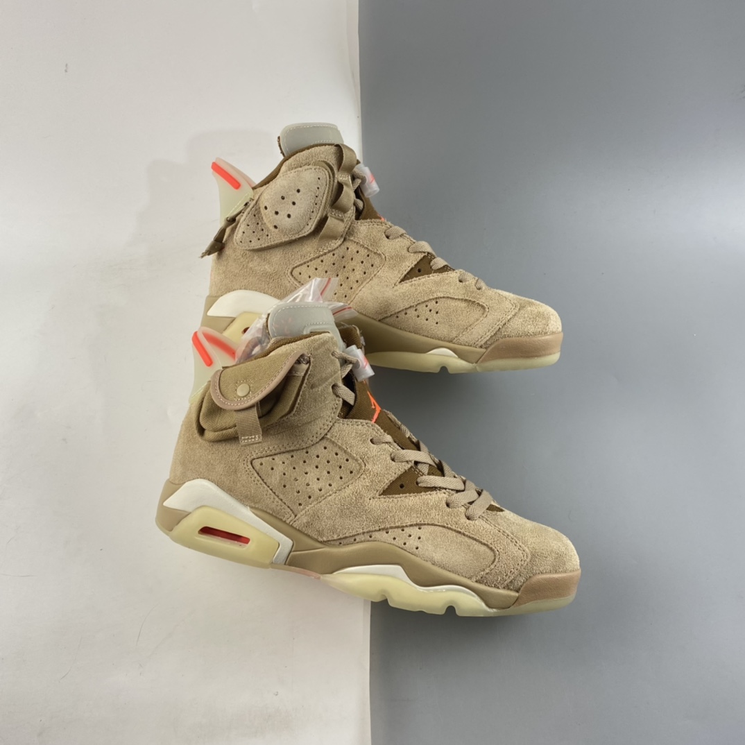 P450 Travis Scott x Air Jordan 6“British Khaki”AJ6 乔6卡其色 DH0690-200