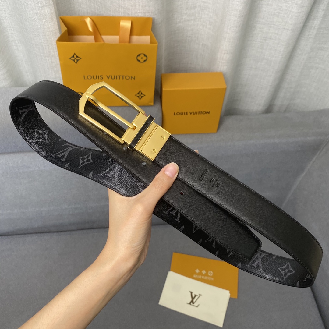 Louis Vuitton Belts 7 Star Collection
 Men Calfskin Canvas Cowhide