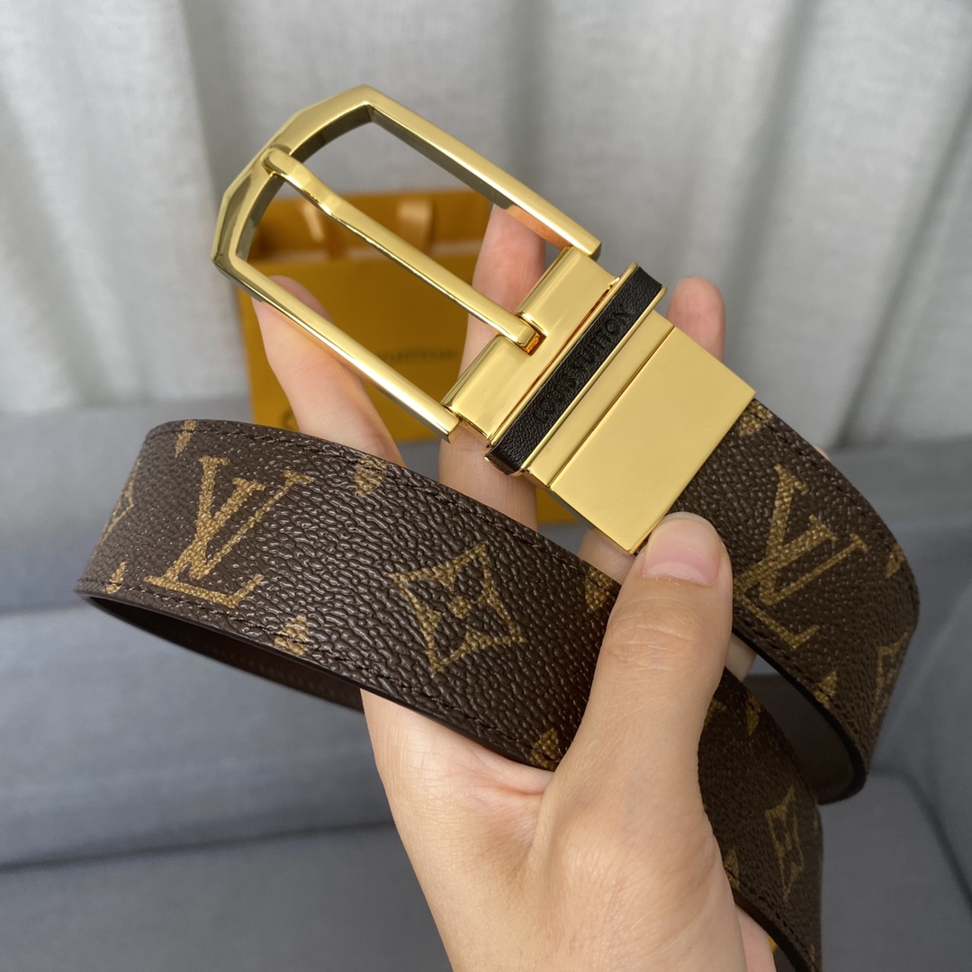 Louis Vuitton Shop
 Belts Men Calfskin Canvas Cowhide