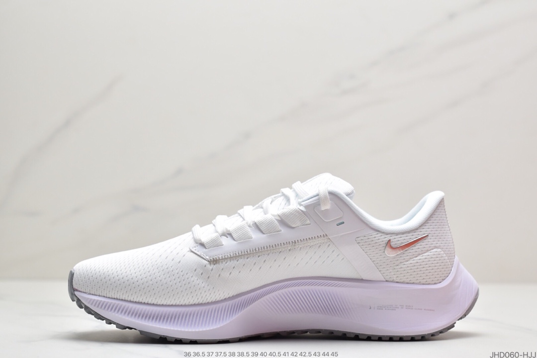 190 耐克Nike Zoom Pegasus 38”White/Black/Grey”38代超级飞马涡轮增压马拉松休闲运动慢跑鞋“网织白黑灰”CW7358-100