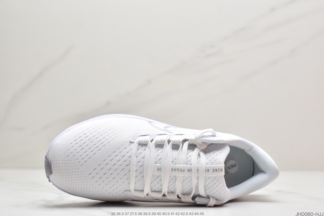 190 耐克Nike Zoom Pegasus 38”White/Black/Grey”38代超级飞马涡轮增压马拉松休闲运动慢跑鞋“网织白黑灰”CW7358-100