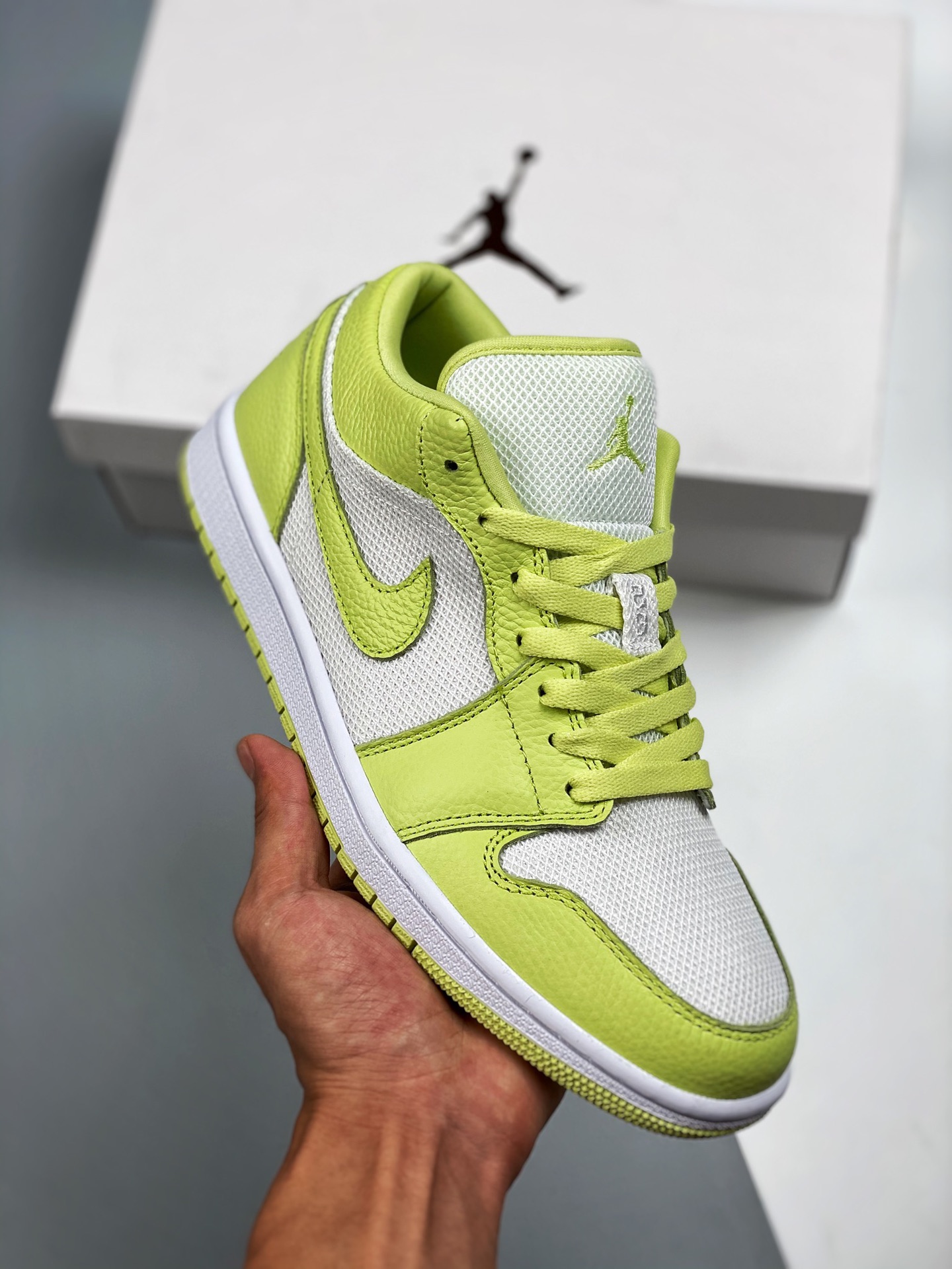 Air Jordan 1 Low Amarillo fluorescente AJ1 Zapatillas casuales de caña baja Sincronizado con el color oficial Único en …
