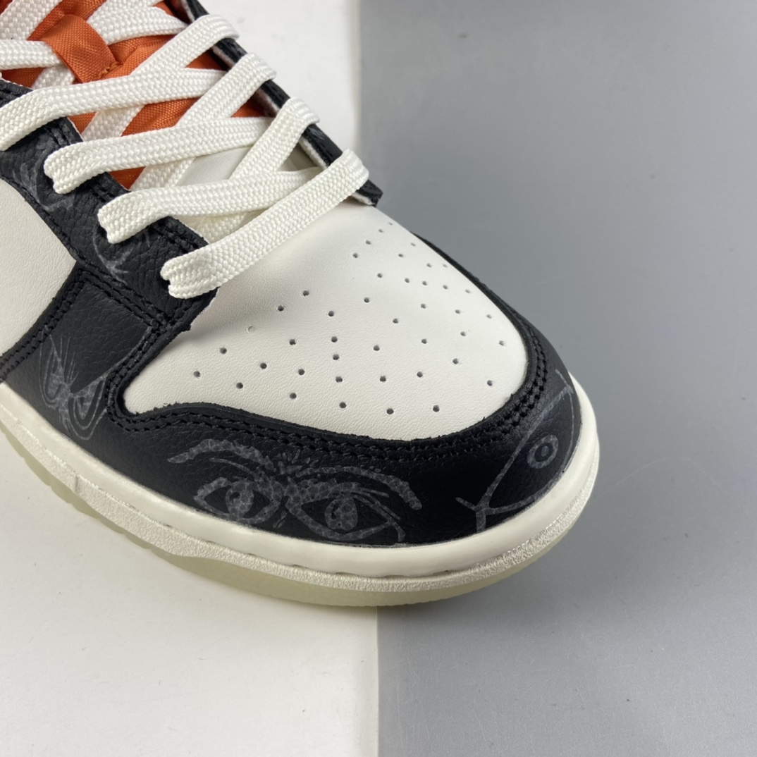 P360  Nike Dunk SB Low Pro ”Halloween ＂万圣节 黑白橙 夜光 复古低帮休闲运动滑板板鞋 DD3357-100