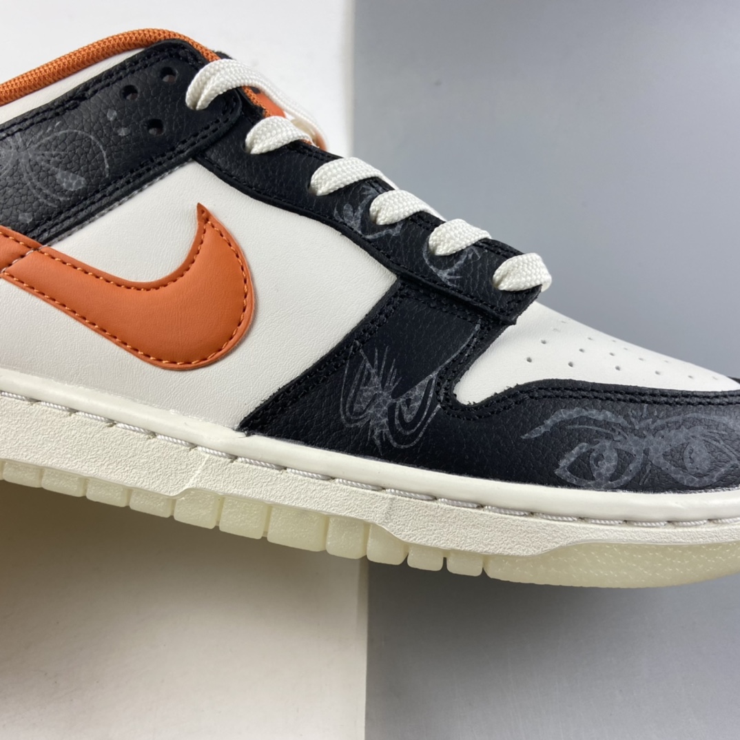 P360  Nike Dunk SB Low Pro ”Halloween ＂万圣节 黑白橙 夜光 复古低帮休闲运动滑板板鞋 DD3357-100
