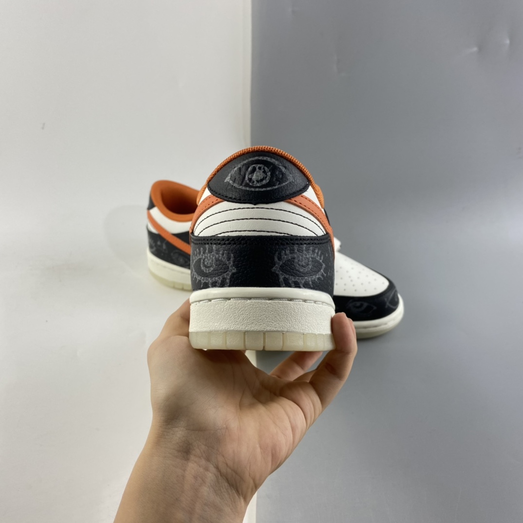 P360  Nike Dunk SB Low Pro ”Halloween ＂万圣节 黑白橙 夜光 复古低帮休闲运动滑板板鞋 DD3357-100