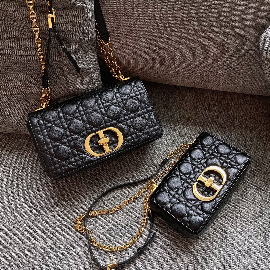 Dior Caro Bags Handbags Black
