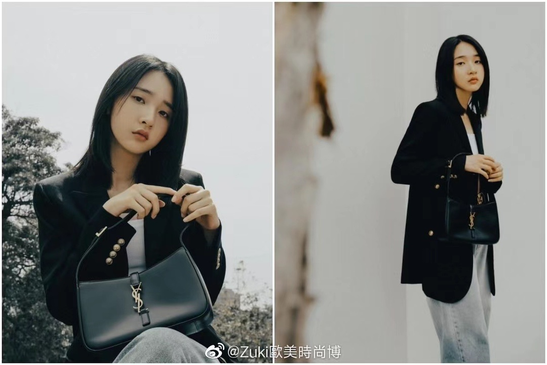 Saint laurent Ysl LE 5 À 7 平纹腋下包 657228黑色