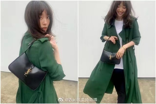 Saint laurent Ysl LE 5 À 7 平纹腋下包 657228黑色