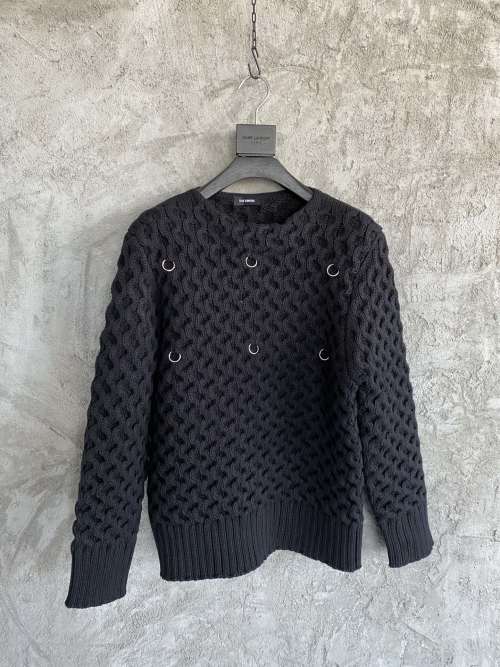 RAF SIMONS Classic Cotton Linen Iron Ring Sweater - Thick, Limited Edition