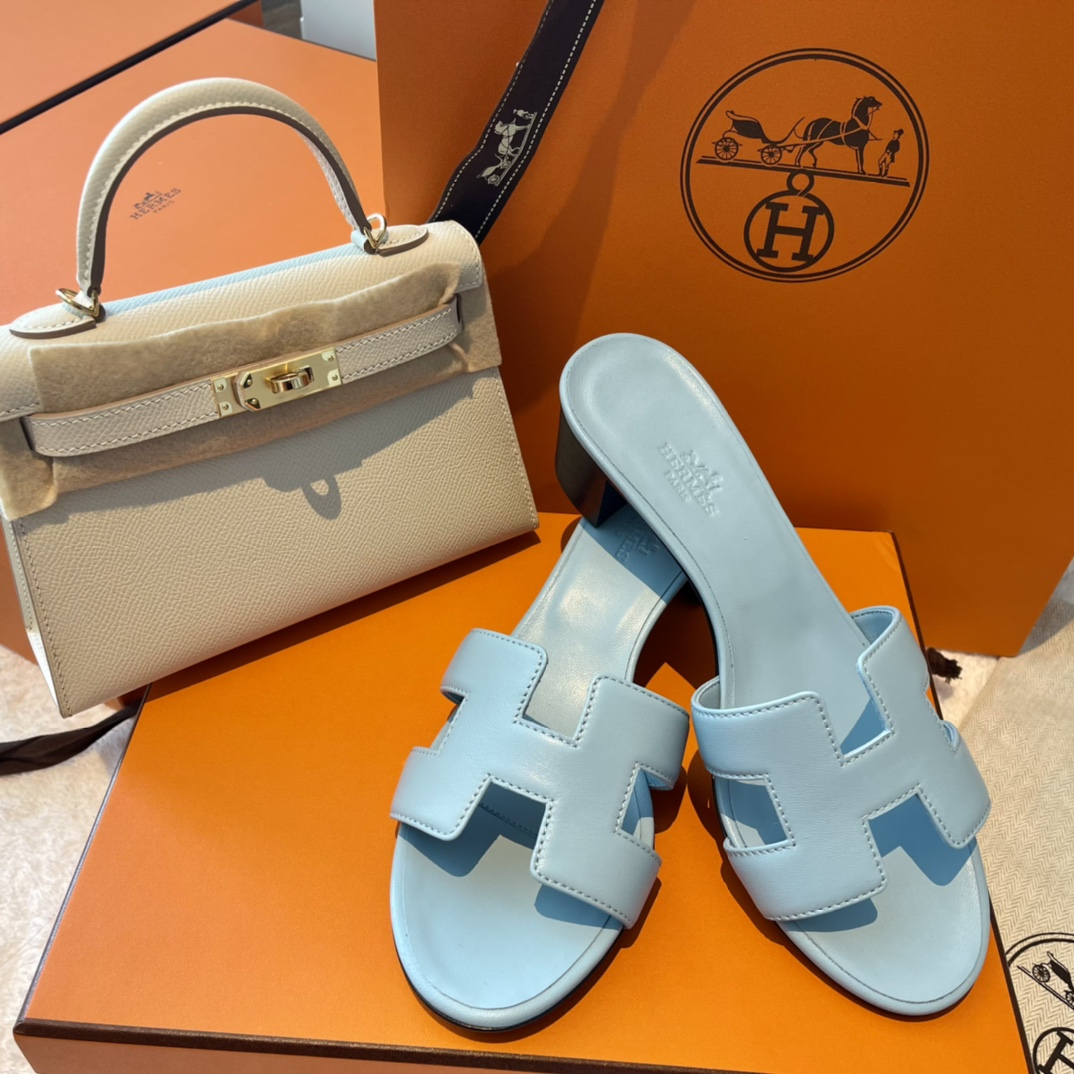 Hermes Shoes High Heel Pumps Perfect Replica
 Blue Sewing Summer Collection