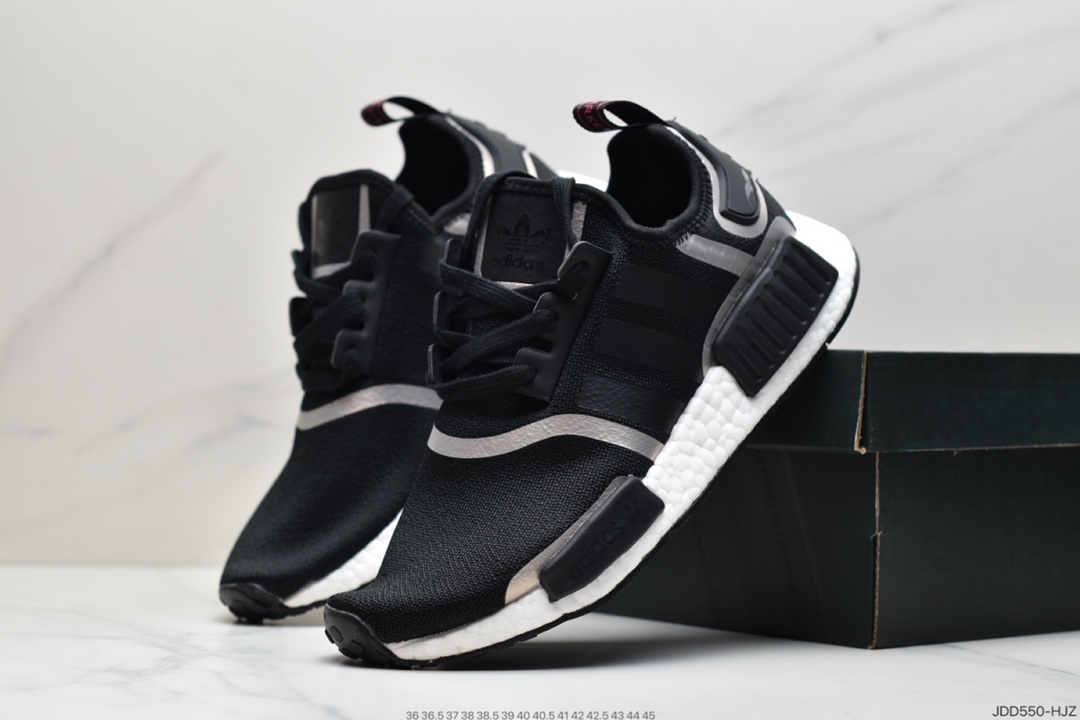 120 真爆阿迪达斯 Adidas NMD R-1 针织面街头风经典百搭跑步鞋 FV1798