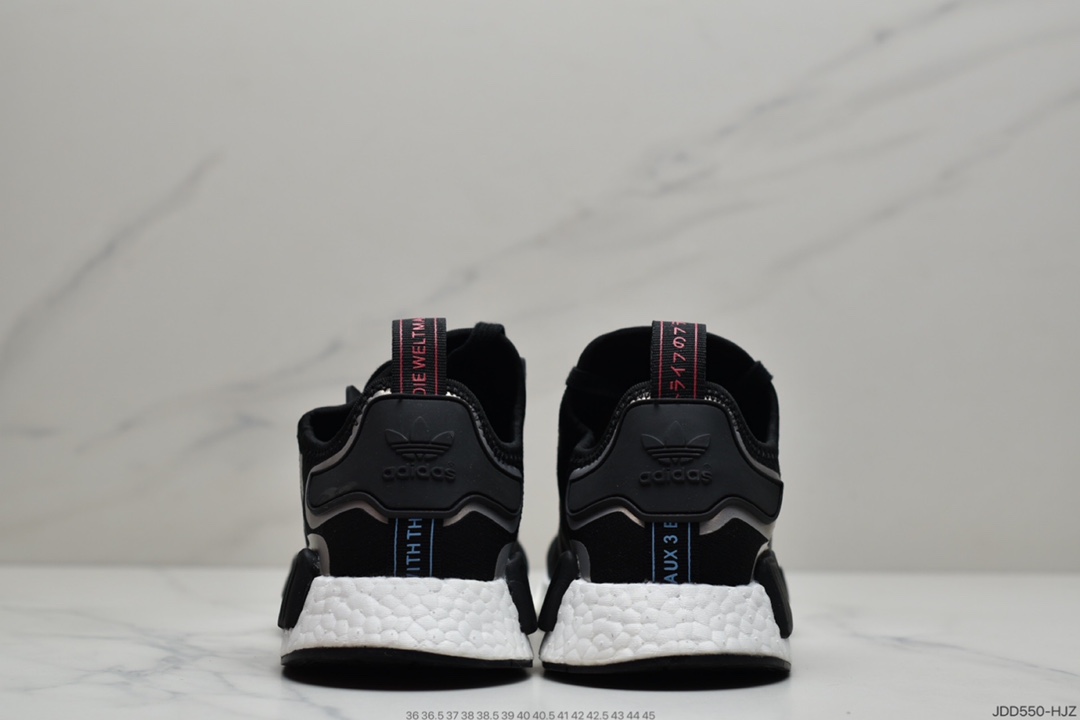 120 真爆阿迪达斯 Adidas NMD R-1 针织面街头风经典百搭跑步鞋 FV1798