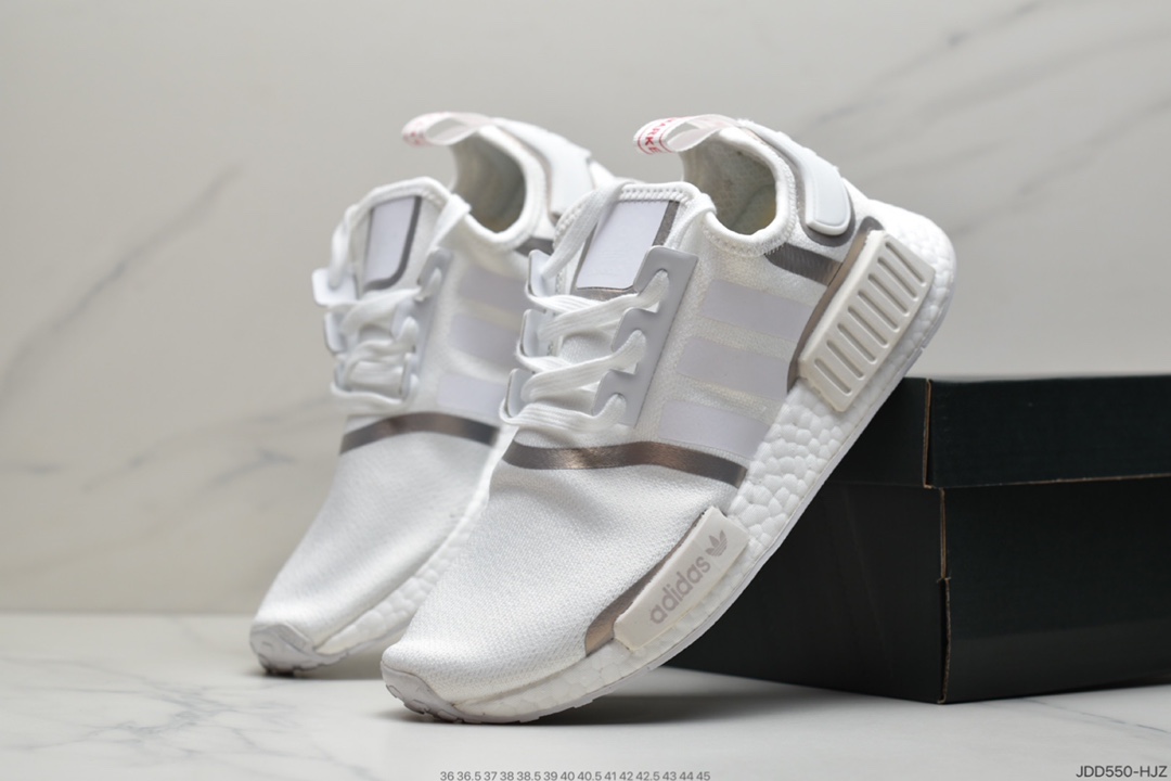 120 真爆阿迪达斯 Adidas NMD R-1 针织面街头风经典百搭跑步鞋 FV1798