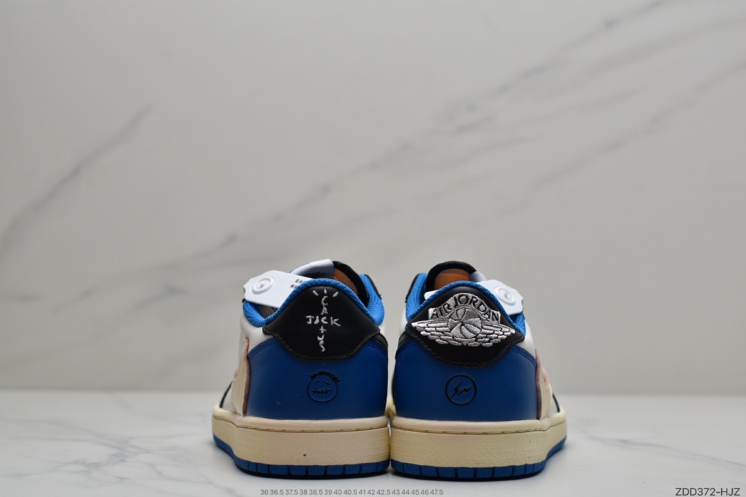 230 Travis Scott x Fragment x Air Jordan 1 Low“Military Blue”闪电倒钩低帮 DM7866-140