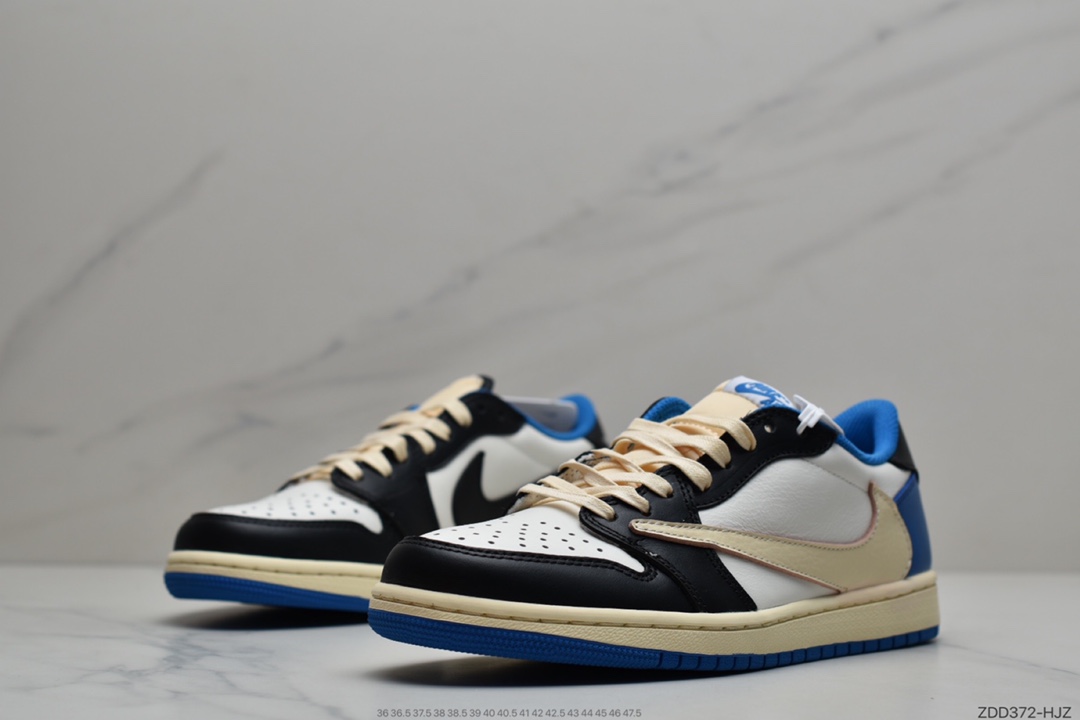 230 Travis Scott x Fragment x Air Jordan 1 Low“Military Blue”闪电倒钩低帮 DM7866-140