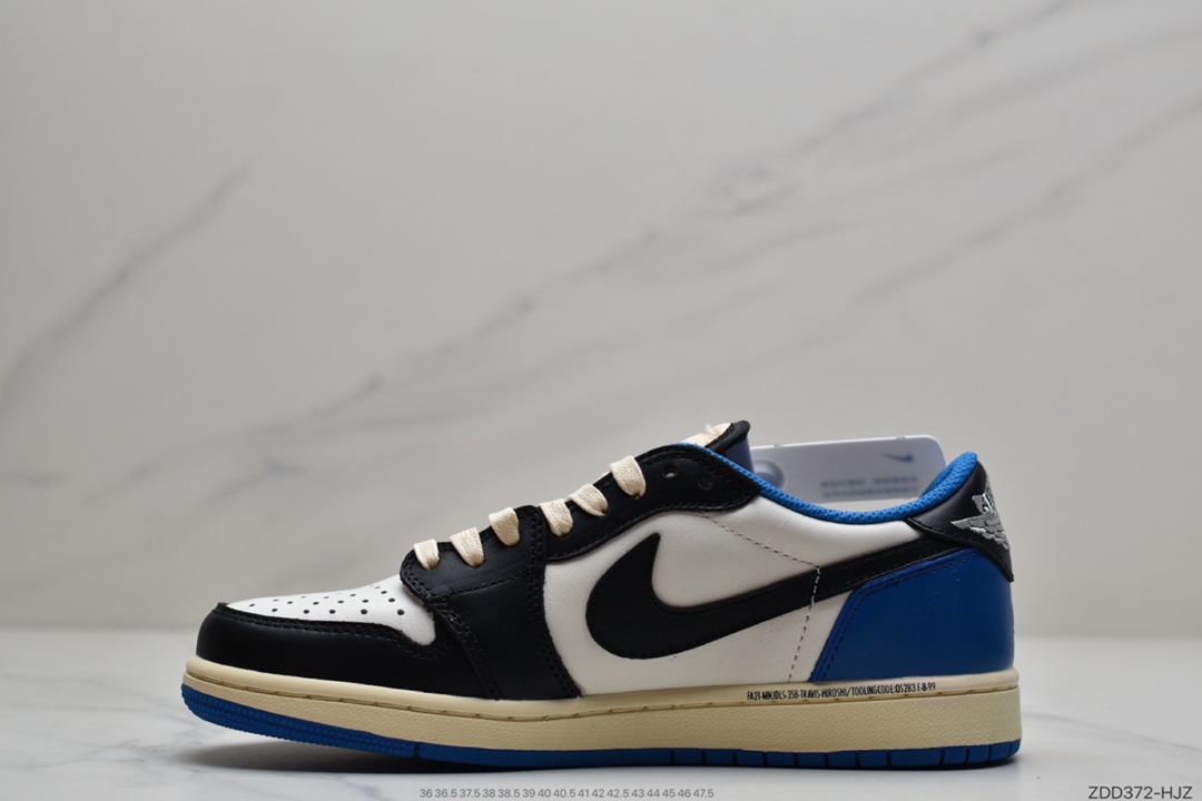 230 Travis Scott x Fragment x Air Jordan 1 Low“Military Blue”闪电倒钩低帮 DM7866-140
