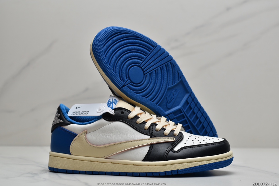 230 Travis Scott x Fragment x Air Jordan 1 Low“Military Blue”闪电倒钩低帮 DM7866-140