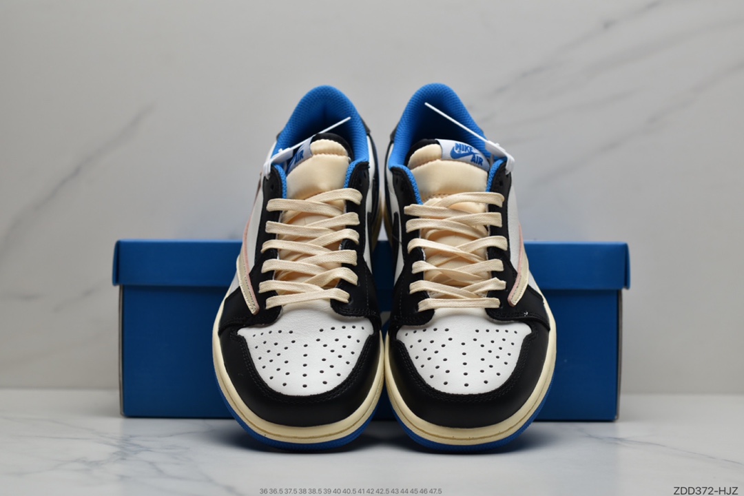 230 Travis Scott x Fragment x Air Jordan 1 Low“Military Blue”闪电倒钩低帮 DM7866-140