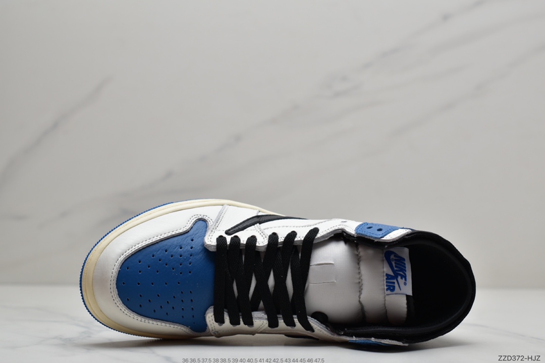 250 Travis Scott x Fragment x Air Jordan 1 Low“Military Blue”闪电倒钩高帮整DM7866-140