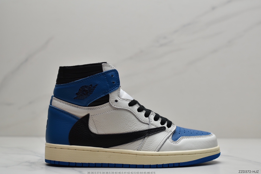 250 Travis Scott x Fragment x Air Jordan 1 Low“Military Blue”闪电倒钩高帮整DM7866-140