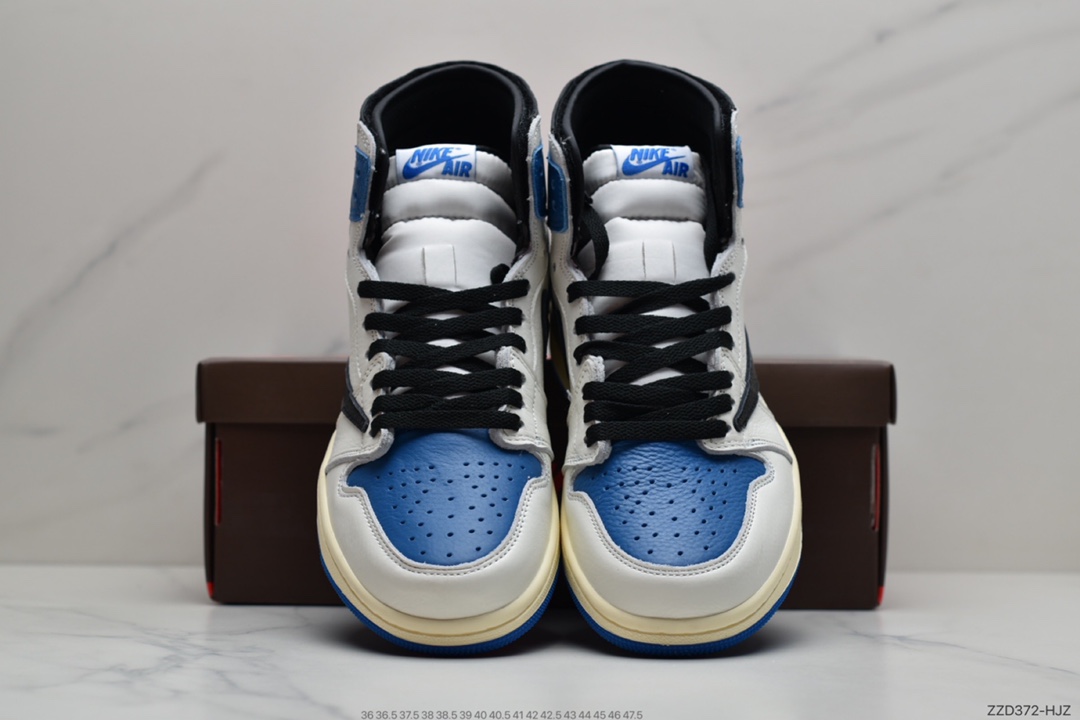 250 Travis Scott x Fragment x Air Jordan 1 Low“Military Blue”闪电倒钩高帮整DM7866-140