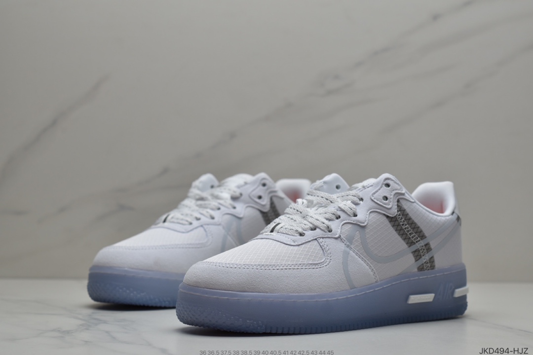 160 耐克Nike Air Force 1 React QS 解析冰蓝Light Bone 冰块 CQ8879-100