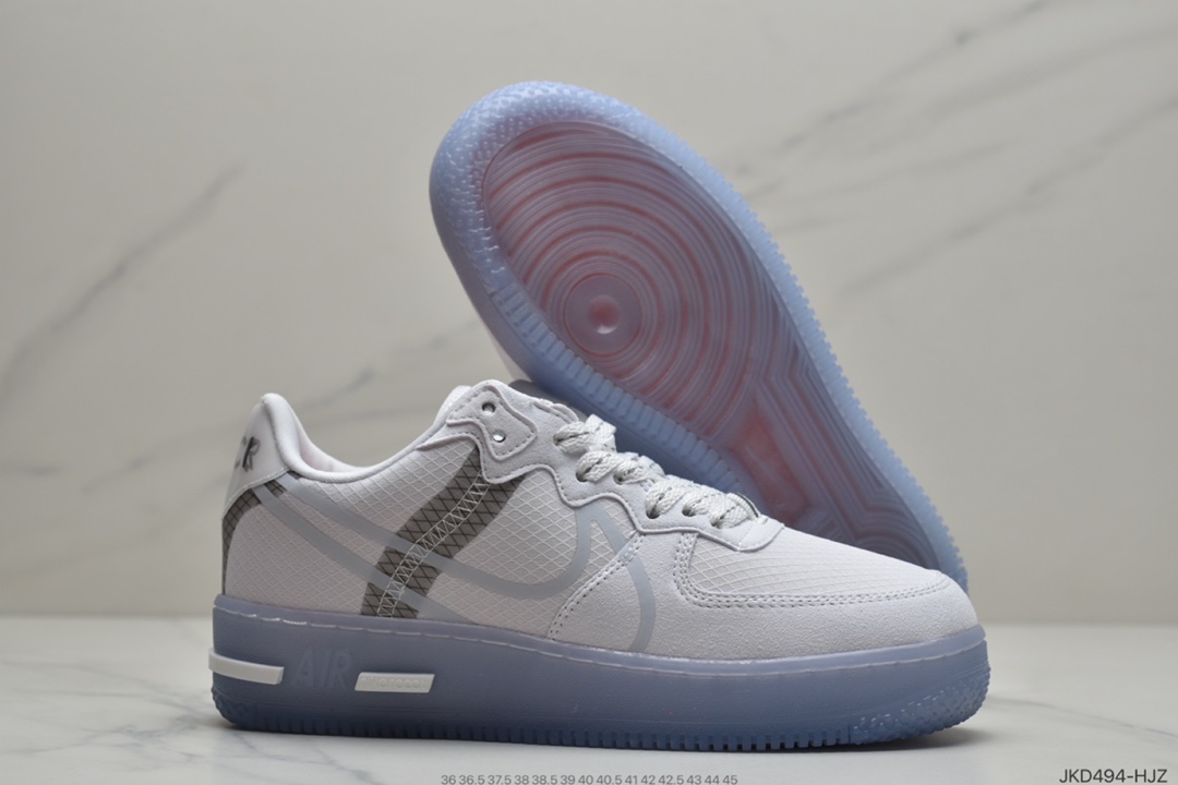 160 耐克Nike Air Force 1 React QS 解析冰蓝Light Bone 冰块 CQ8879-100