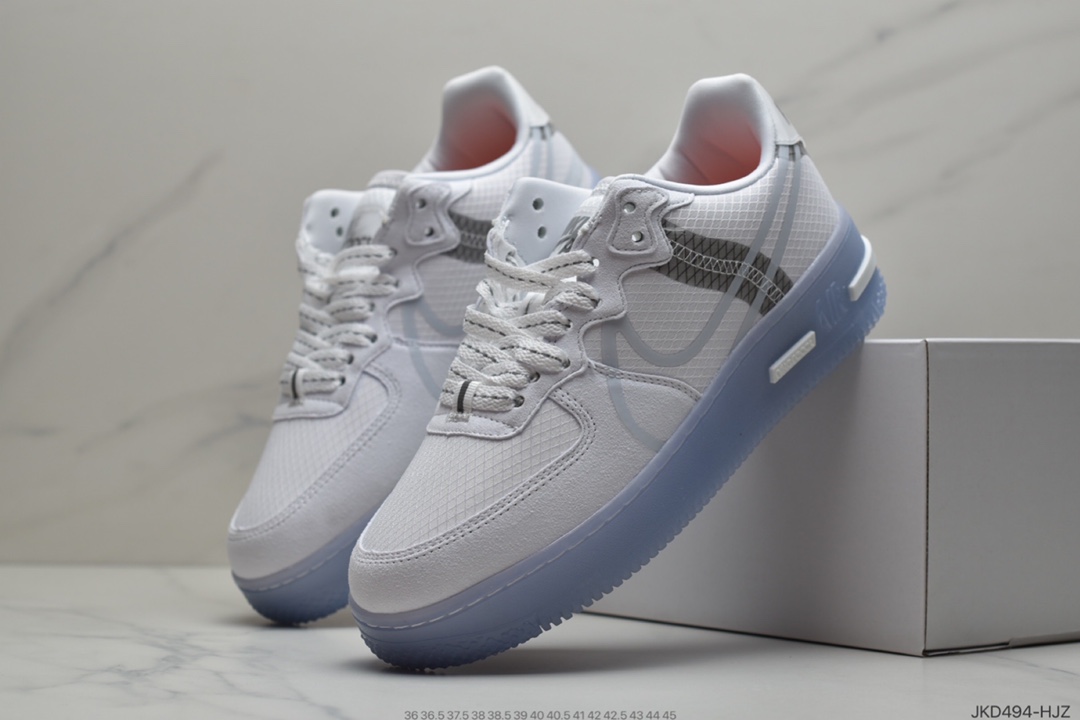 160 耐克Nike Air Force 1 React QS 解析冰蓝Light Bone 冰块 CQ8879-100