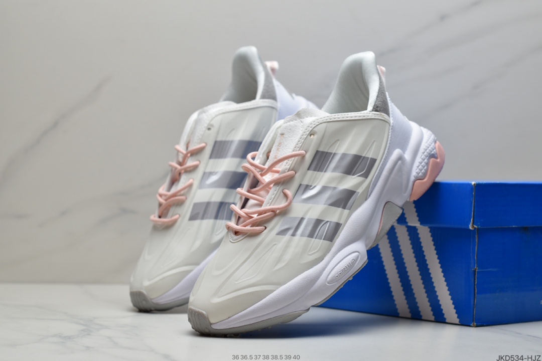 160 以先锋原创表达重启「OZ」世代阿迪达斯Adidas Ozweego adiPRENE Celox OZ赛洛克斯系列缓震复古老爹休闲运动慢跑鞋 GZ7282