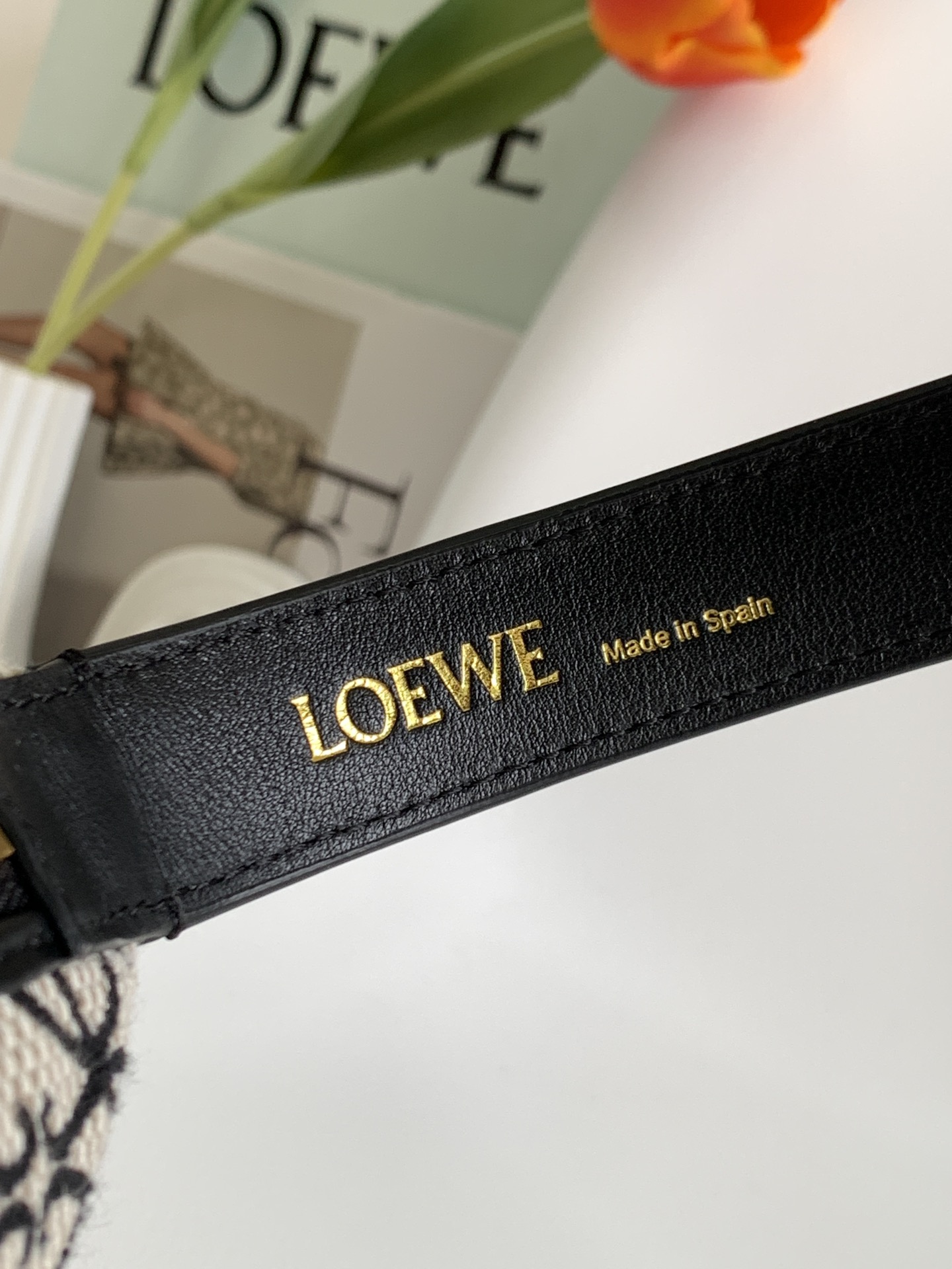 Loewe Cubi Anagram Shoulder Bag in Jacquard Canvas and Calfskin Leather 7 i1626078975 6721 6