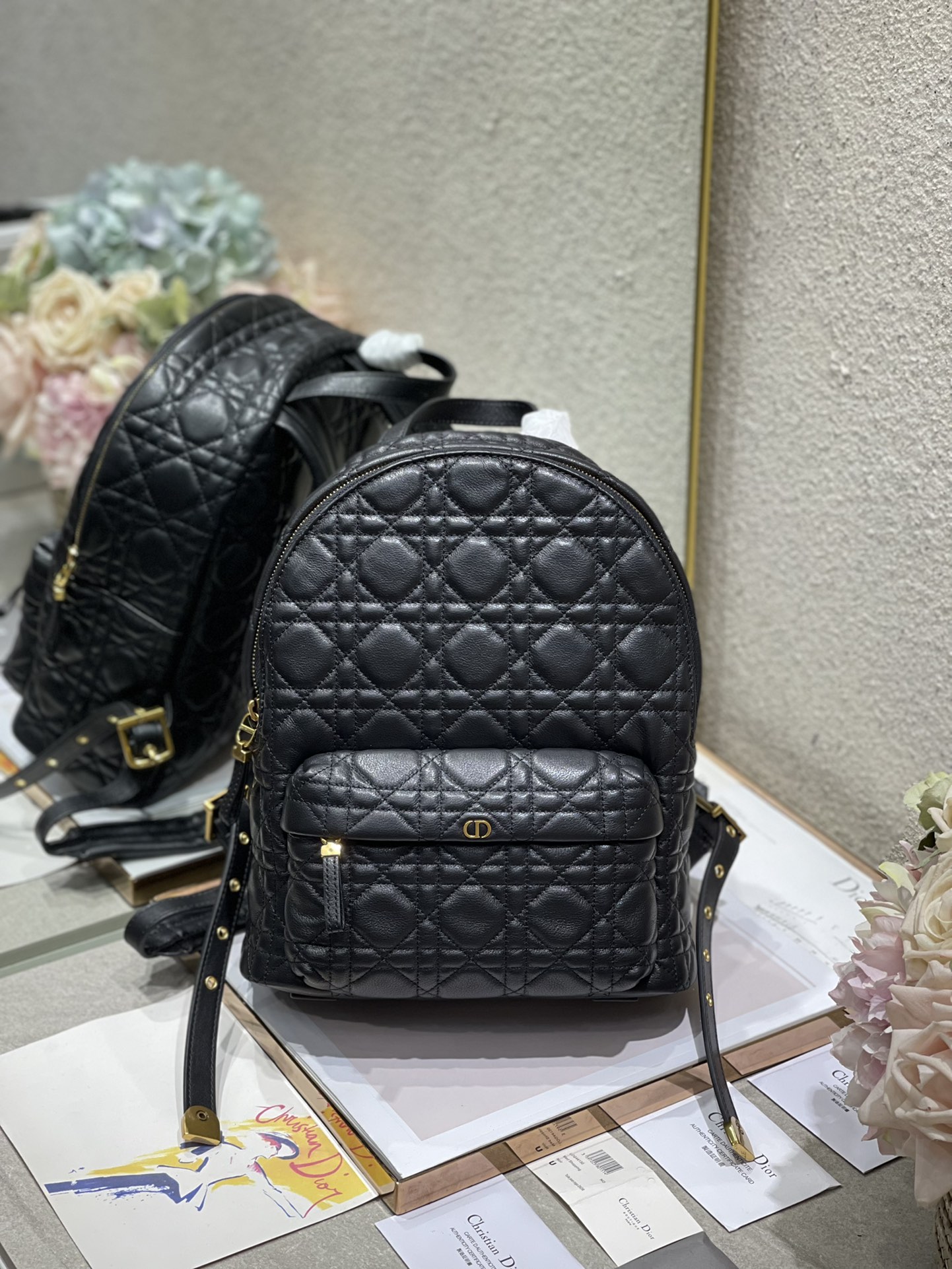 Dior Oblique Cannage Full Leather Backpack