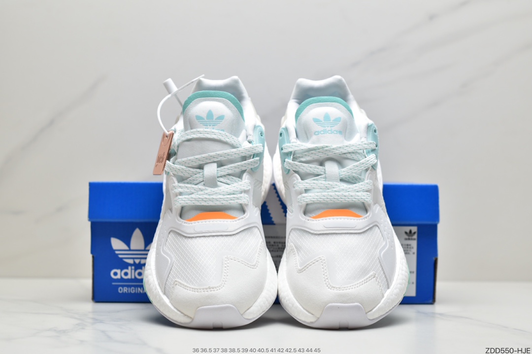 230 阿迪达斯三叶草 Originals 2020 Day Jogger Boost”Grey/Laser Reflectiv”2020版慢跑者系列高弹复古休闲运动跑鞋  GW4912
