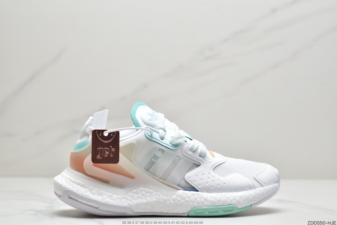 230 阿迪达斯三叶草 Originals 2020 Day Jogger Boost”Grey/Laser Reflectiv”2020版慢跑者系列高弹复古休闲运动跑鞋  GW4912