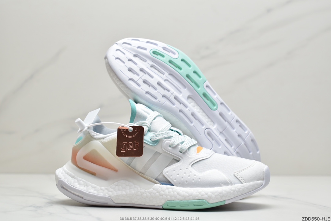 230 阿迪达斯三叶草 Originals 2020 Day Jogger Boost”Grey/Laser Reflectiv”2020版慢跑者系列高弹复古休闲运动跑鞋  GW4912