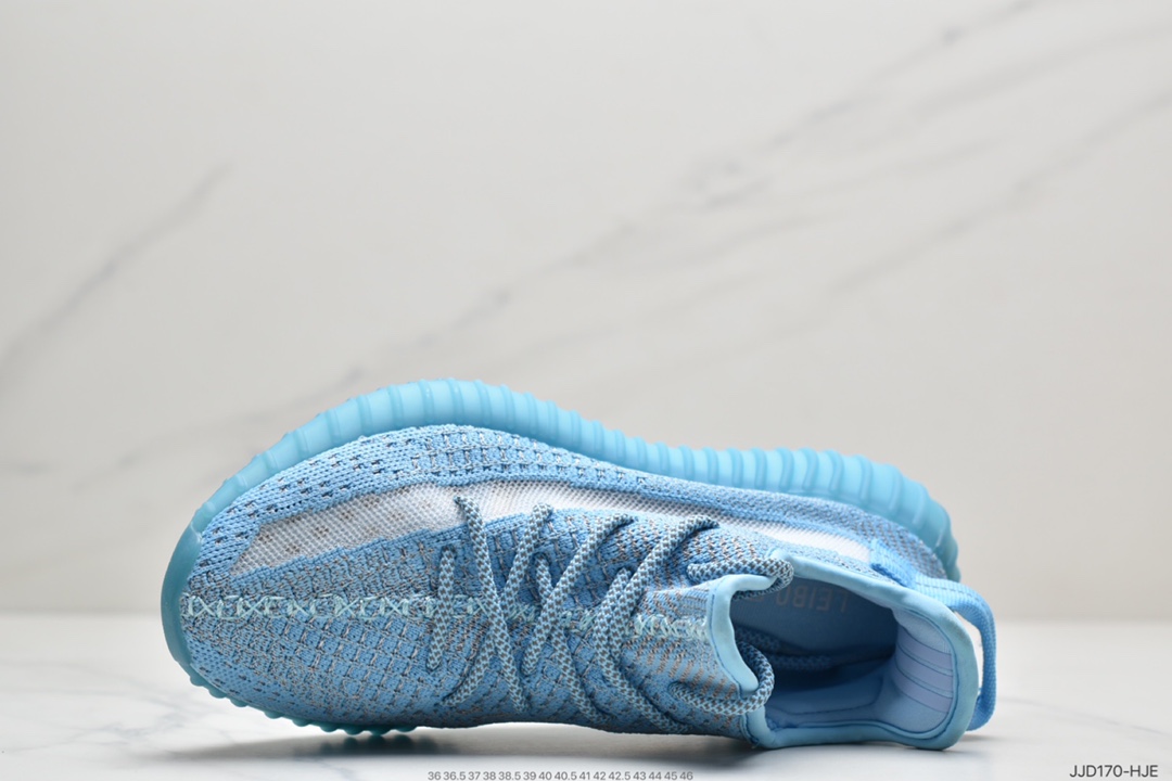 130 Adidas  阿迪达斯 Yeezy Boost 350V2  椰子爆米花休闲运动跑鞋 透气缓震舒适