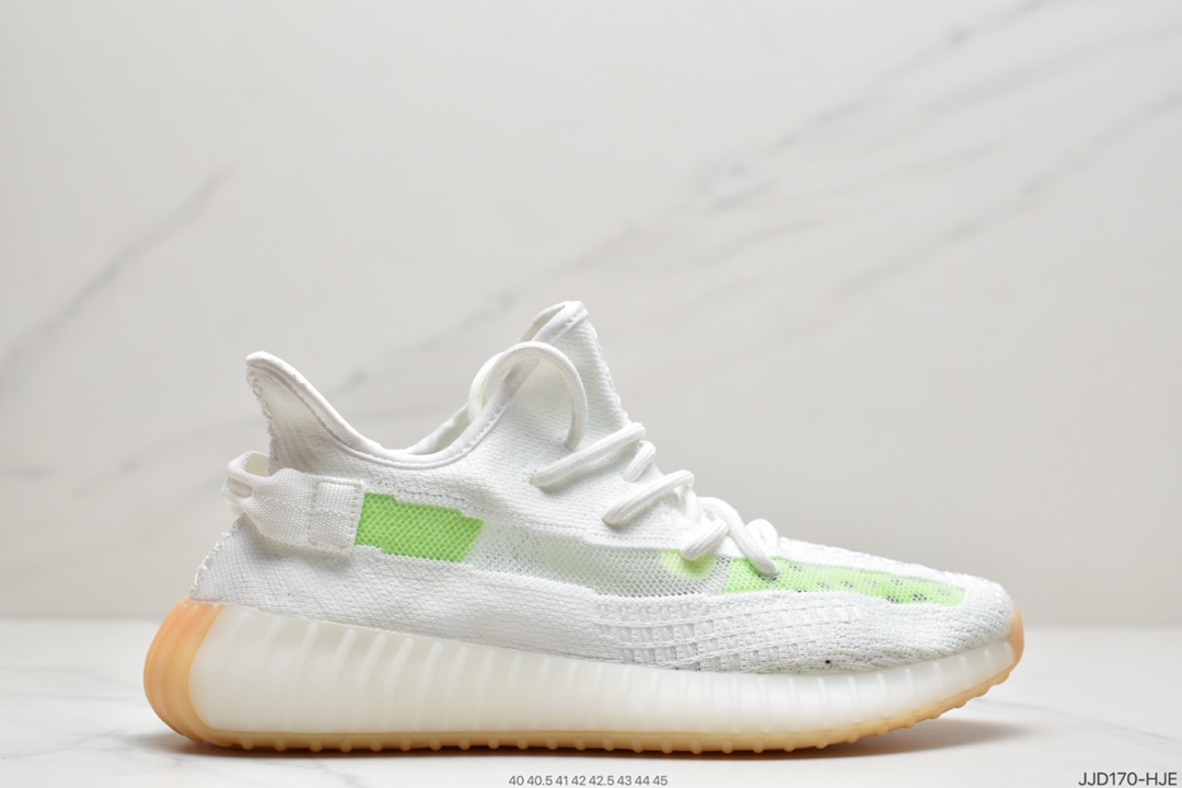 130 Adidas  阿迪达斯 Yeezy Boost 350V2  椰子爆米花休闲运动跑鞋