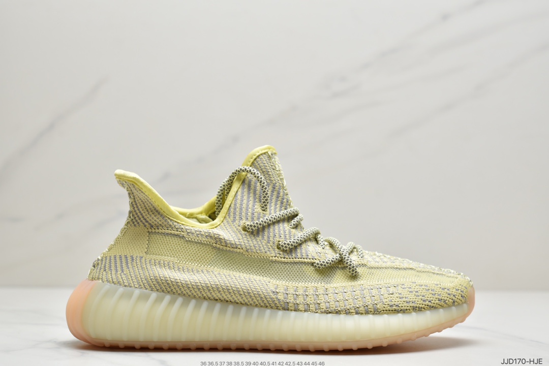 130 Adidas  阿迪达斯 Yeezy Boost 350V2  椰子爆米花休闲运动跑鞋