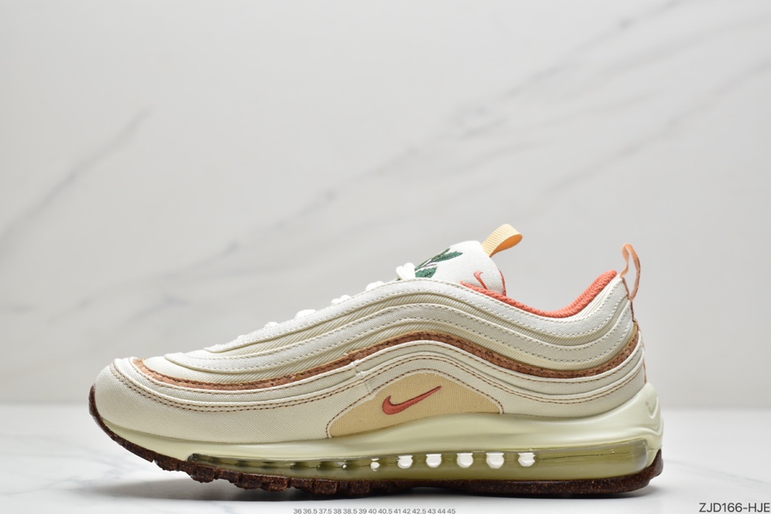 240 耐克NIKE Air Max 97米黄刺绣 子 DC3986-100