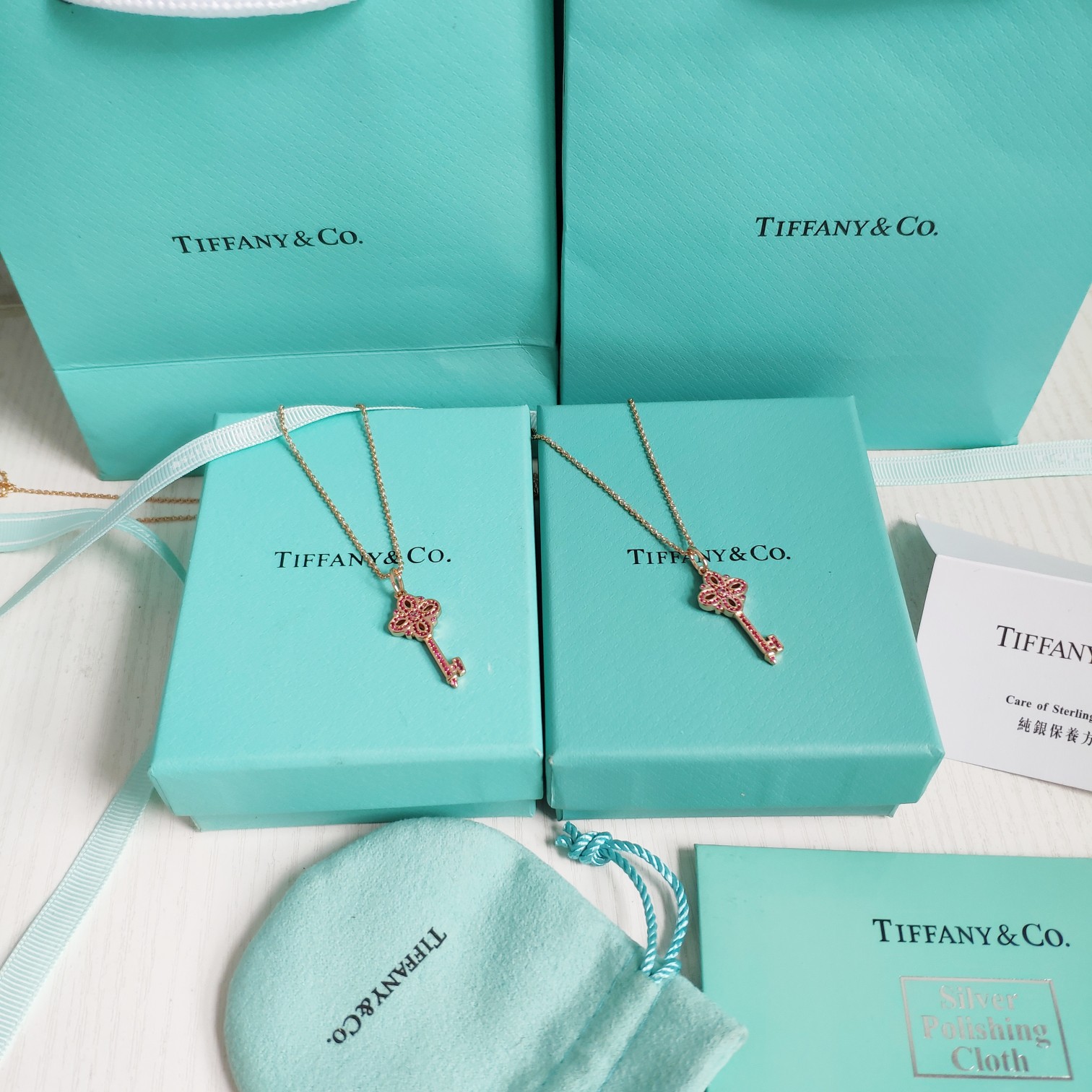 Tiffany & Co. 蒂芙尼粉色Keys钥匙项链