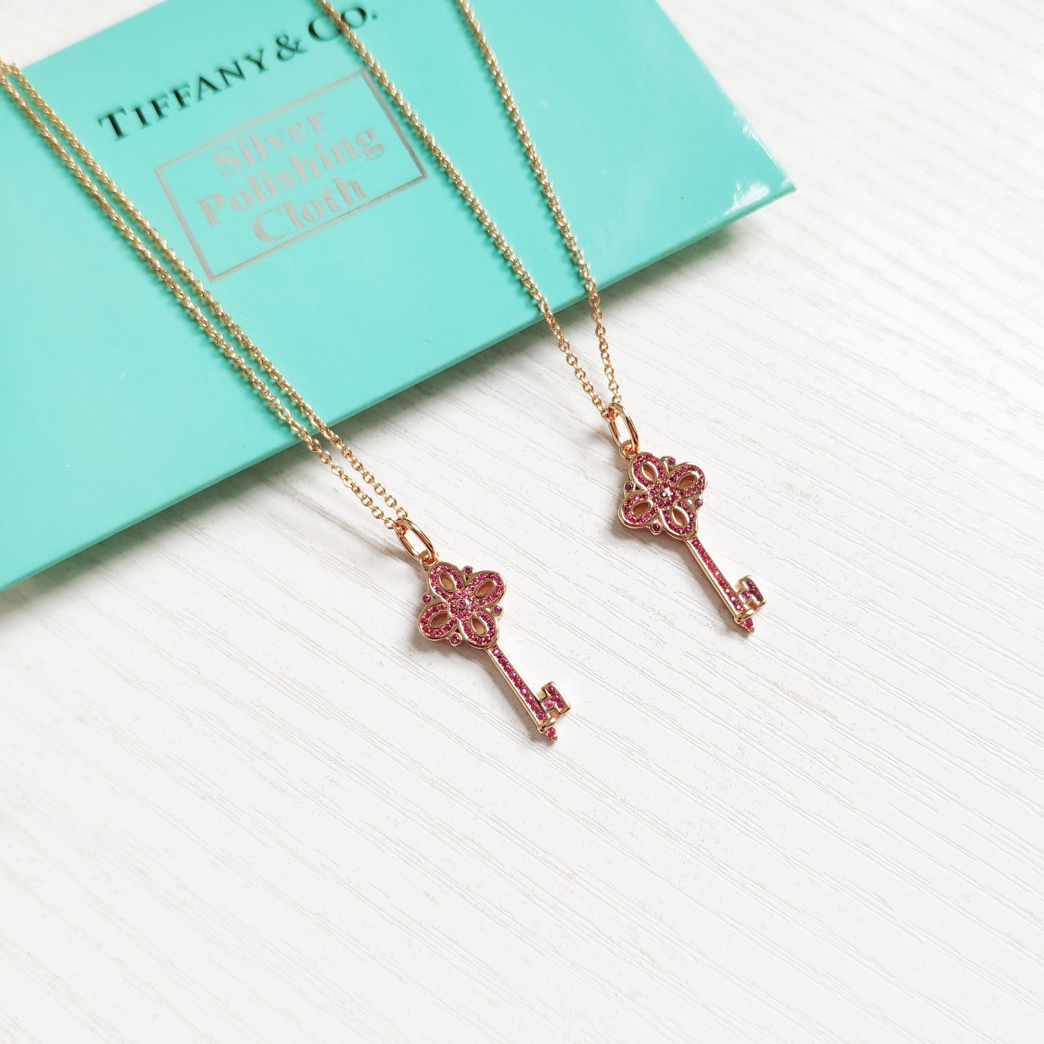 Tiffany & Co. 蒂芙尼粉色Keys钥匙项链