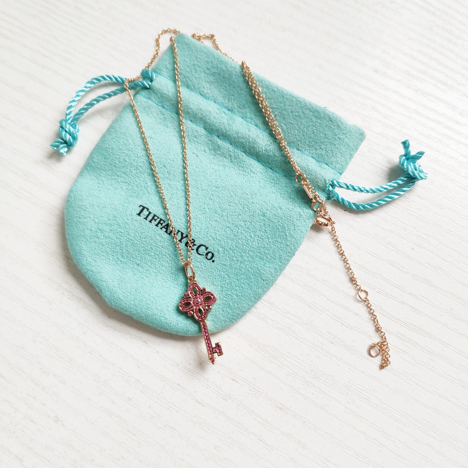 Tiffany & Co. 蒂芙尼粉色Keys钥匙项链