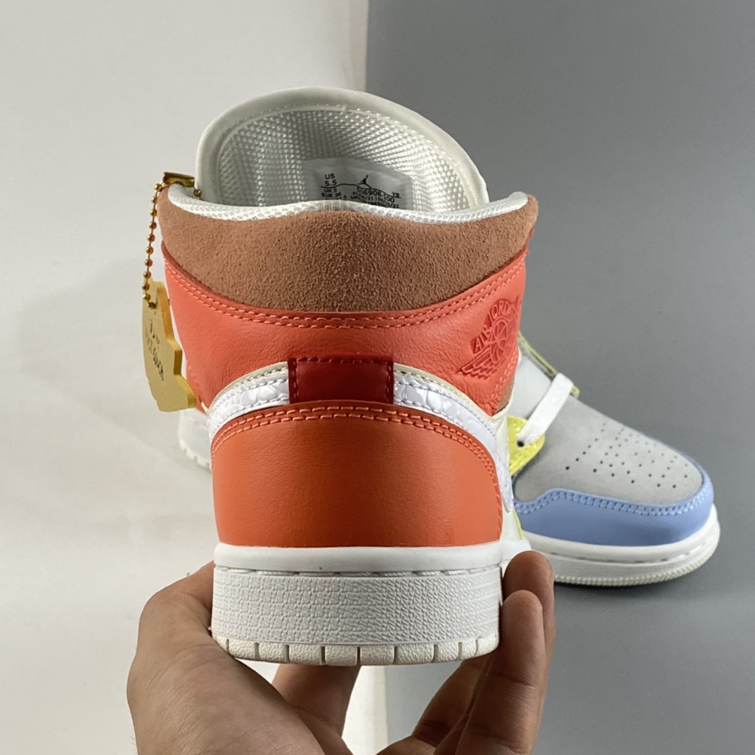 P260  Air Jordan 1 Mid AJ1 乔1 中帮百搭休闲运动板鞋 DJ6908-100