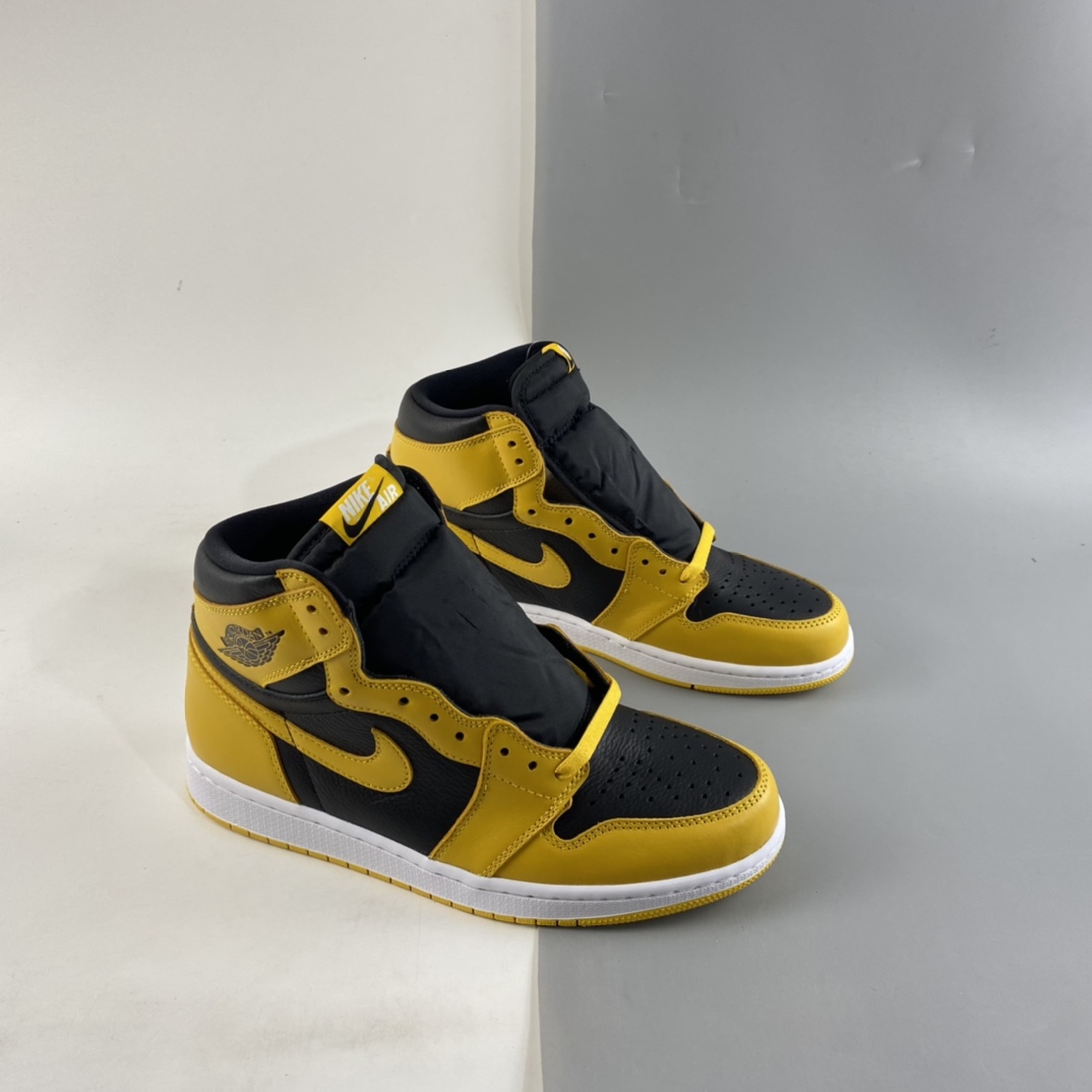 P420  Air Jordan 1 High OG“Pollen”AJ1 乔1全新黑黄 555088-701