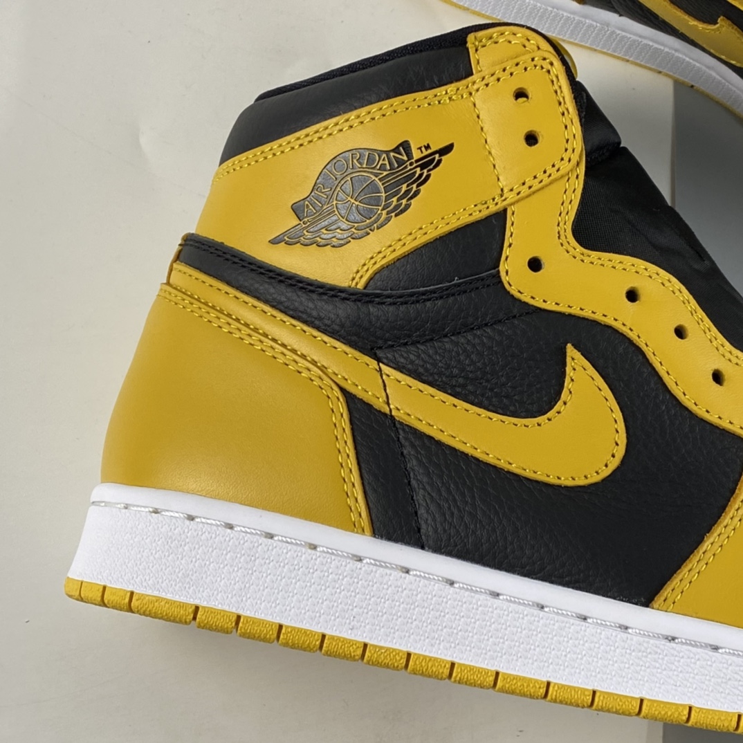 P420  Air Jordan 1 High OG“Pollen”AJ1 乔1全新黑黄 555088-701