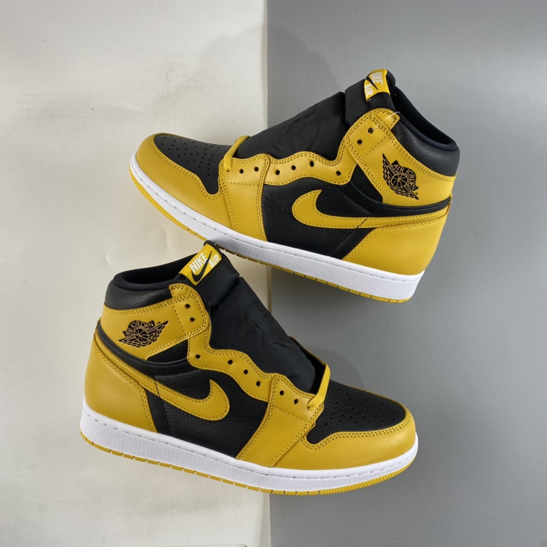 P420  Air Jordan 1 High OG“Pollen”AJ1 乔1全新黑黄 555088-701