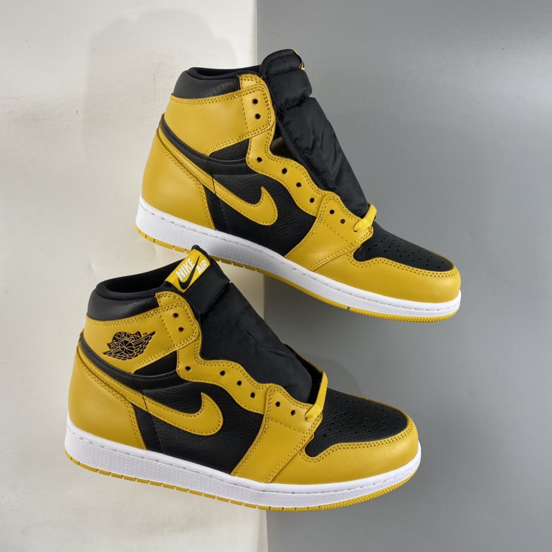 P420  Air Jordan 1 High OG“Pollen”AJ1 乔1全新黑黄 555088-701