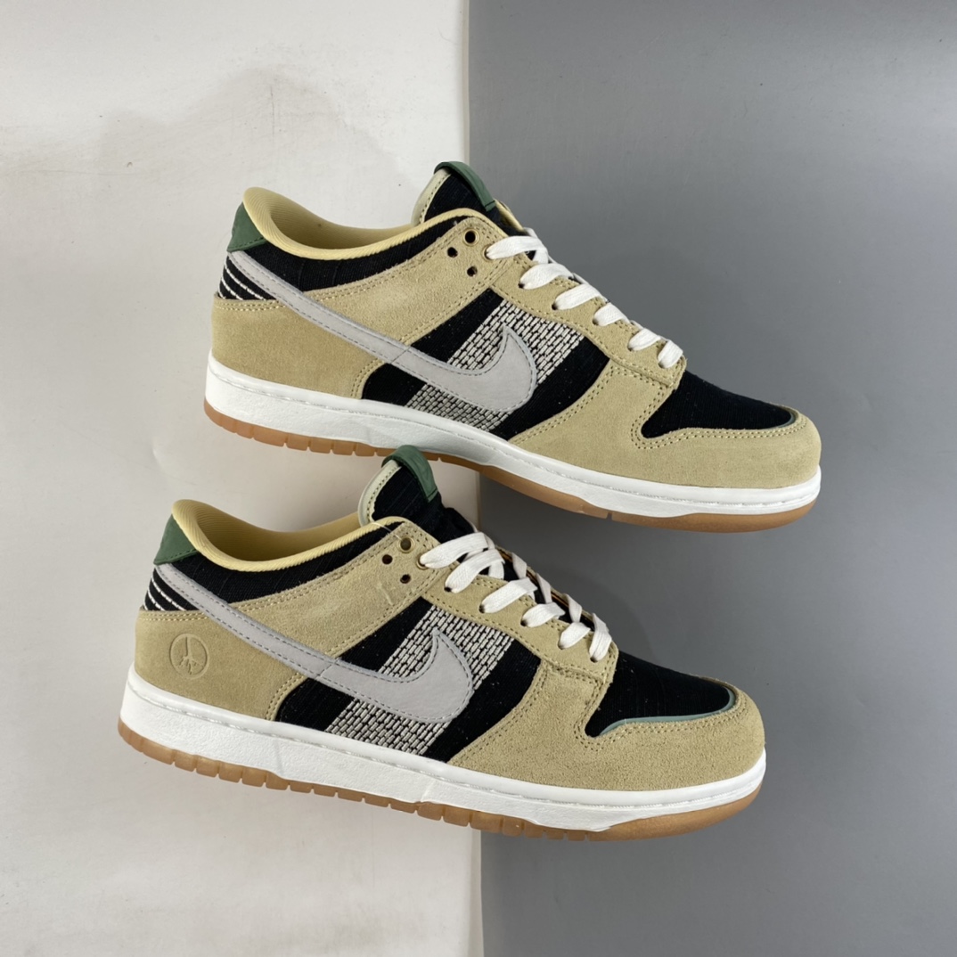 P300  Nike SB LowDunk“Rooted in Peace”刺子绣”大地色限定低帮滑板鞋 DJ4671-294
